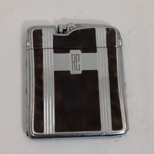 Vintage Ronson Ten-A-Case Lighter Cigarette Case Combo Art Deco 4"